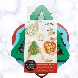 Lekue Nordstrom Cookie Cutters Holiday Christmas Decor Kitchen Baking Xmas NWT